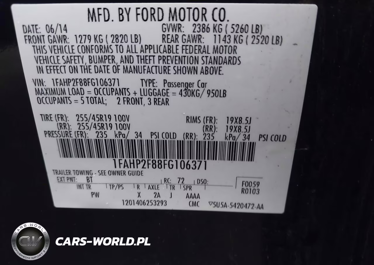 2015 Ford Taurus Limited VIN:1FAHP2F88FG106371 - 9
