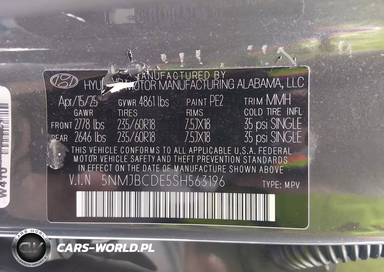 2025 Hyundai Tucson Sel VIN:5NMJBCDE5SH563196 - 9