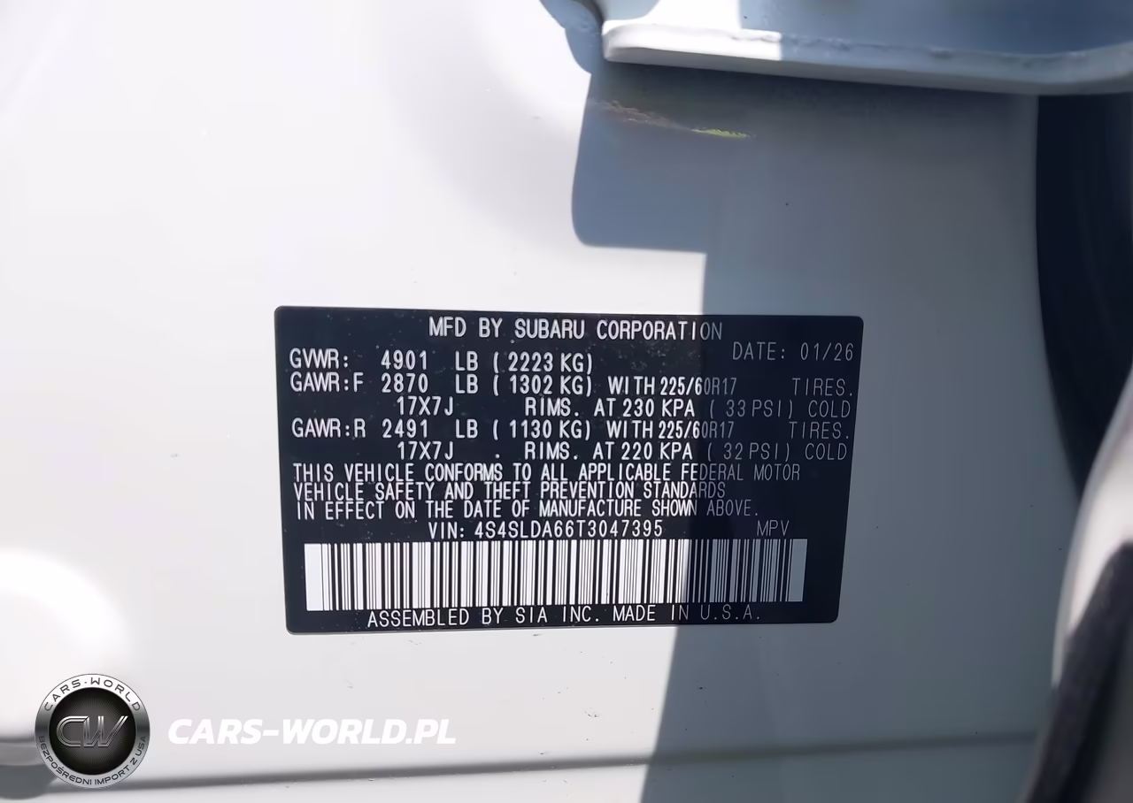 2026 Subaru Forester VIN:4S4SLDA66T3047395 - 9