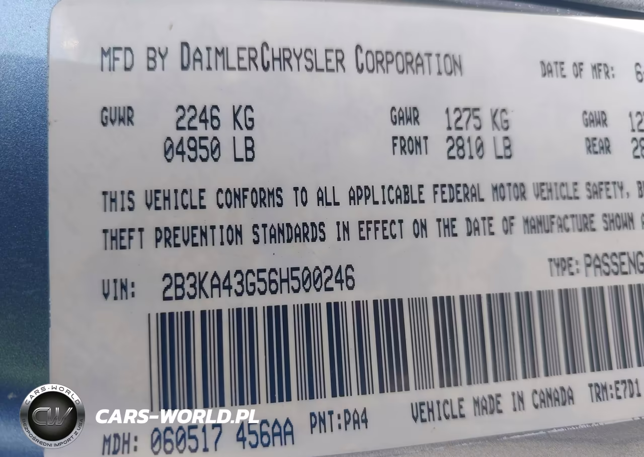 2006 Dodge Charger VIN:2B3KA43G56H500246 - 9