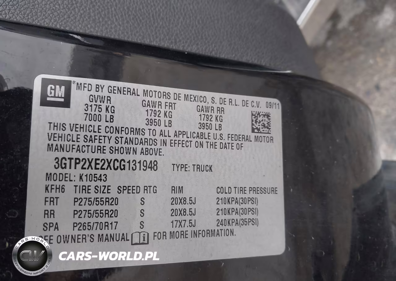2012 GMC Sierra 1500 Denali VIN:3GTP2XE2XCG131948 - 9