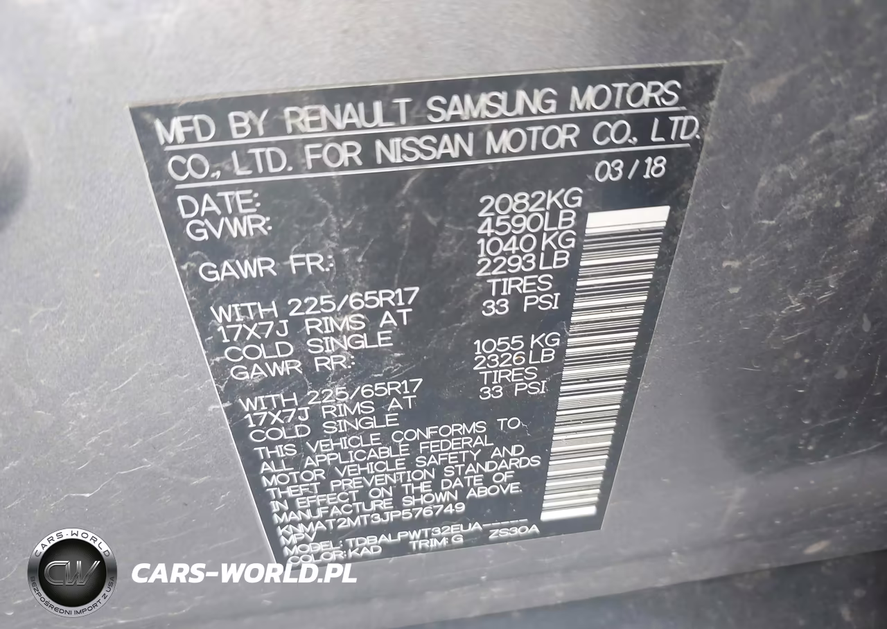 2018 Nissan Rogue S VIN:KNMAT2MT3JP576749 - 9