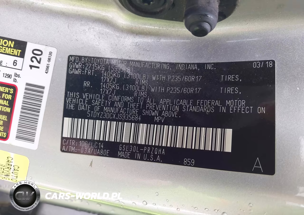 2018 Toyota Sienna Xle Premium 8 Passenger VIN:5TDYZ3DCXJS935684 - 9