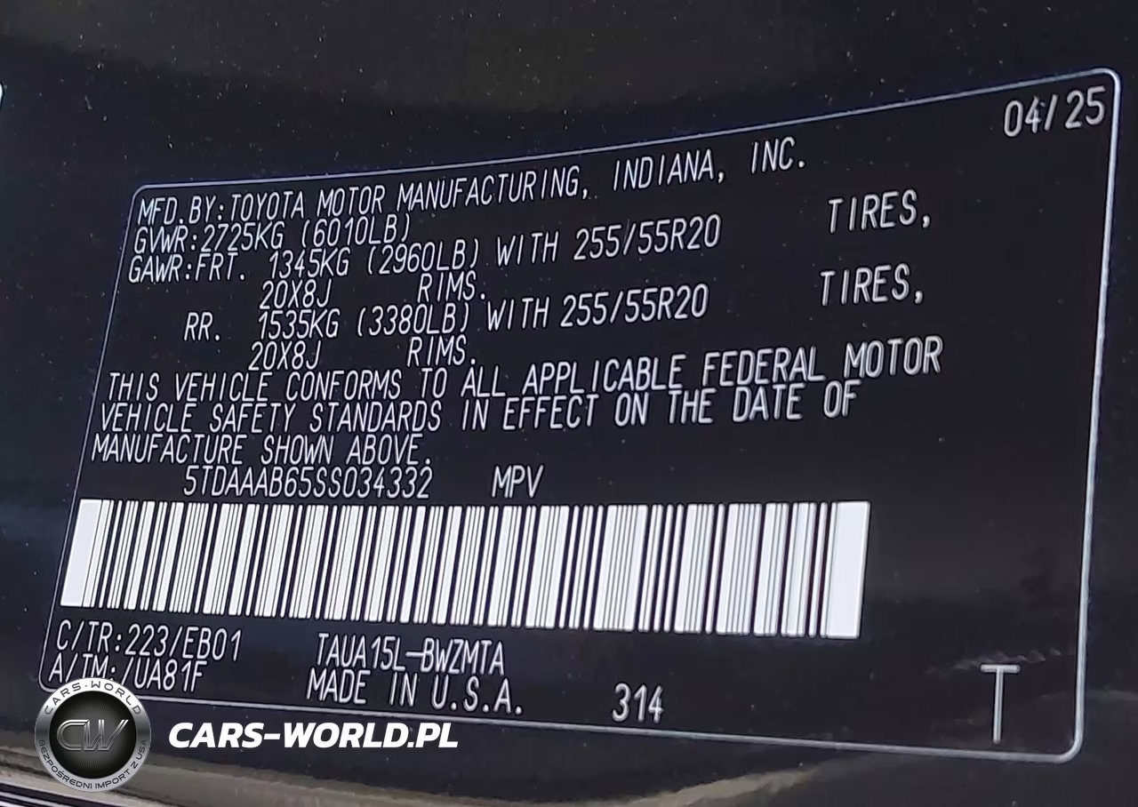 2025 Lexus Tx 350 Premium VIN:5TDAAAB65SS034332 - 9