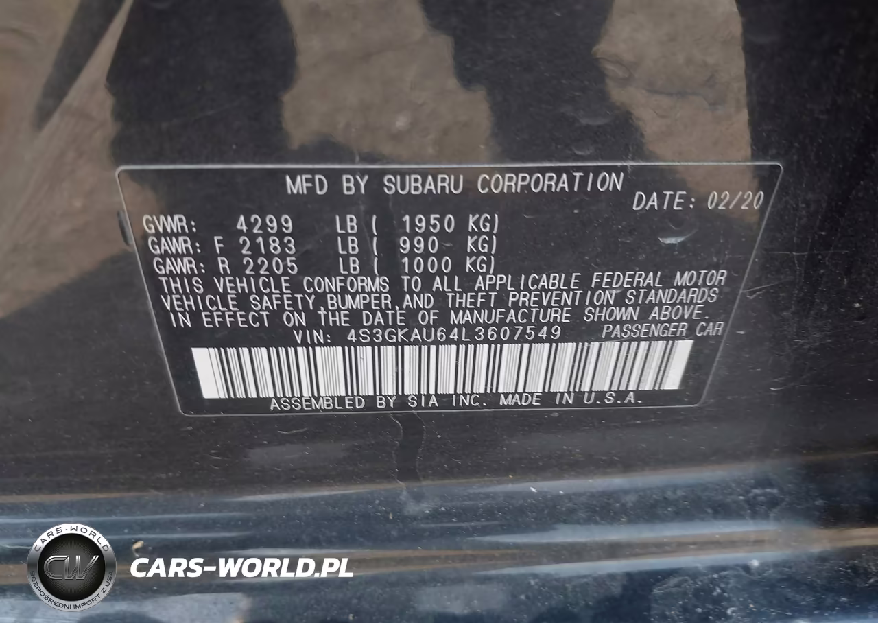 2020 Subaru Impreza Limited VIN:4S3GKAU64L3607549 - 9