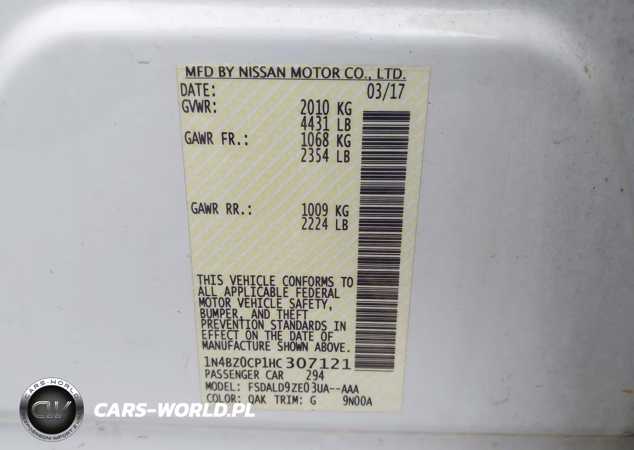 2017 Nissan Leaf Sv VIN:1N4BZ0CP1HC307121 - 9