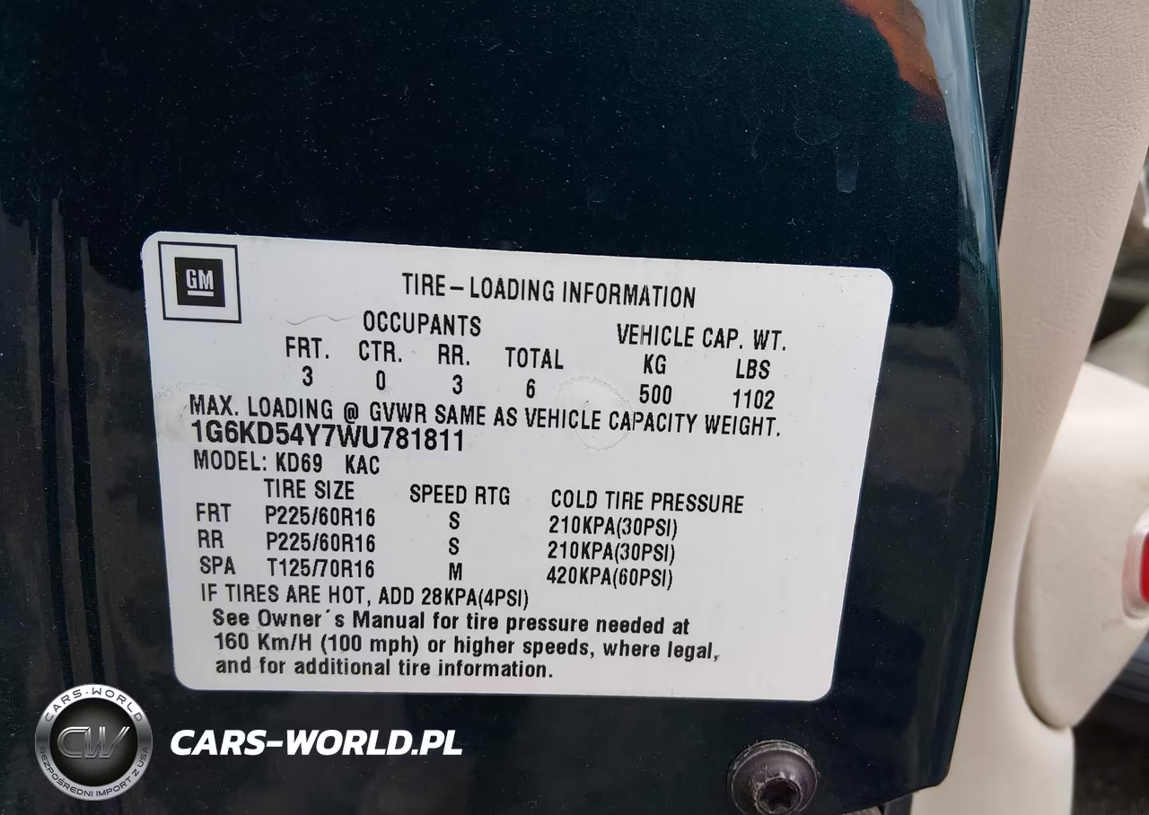 1998 Cadillac Deville Standard VIN:1G6KD54Y7WU781811 - 9