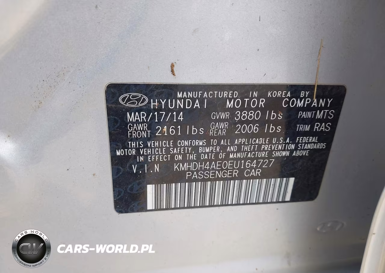 2014 Hyundai Elantra Se VIN:KMHDH4AE0EU164727 - 9