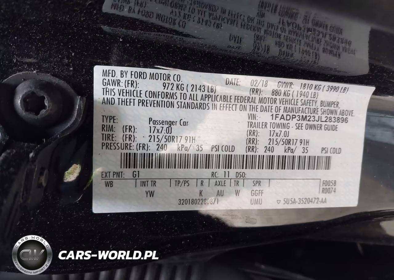 2018 Ford Focus Sel VIN:1FADP3M23JL283896 - 8