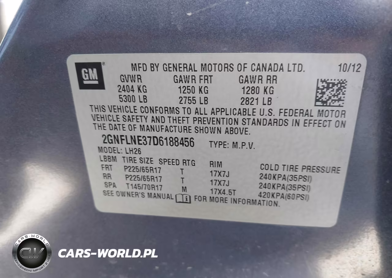 2013 Chevrolet Equinox 2Lt VIN:2GNFLNE37D6188456 - 9
