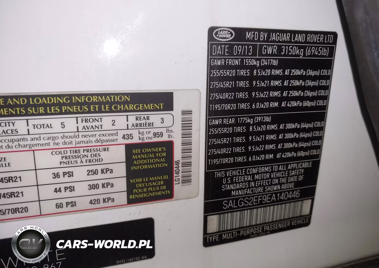 2014 Land Rover Range Rover 5.0L V8 Supercharged-5.0L V8 Supercharged Ebony Edition VIN:SALGS2EF9EA140446 - 9