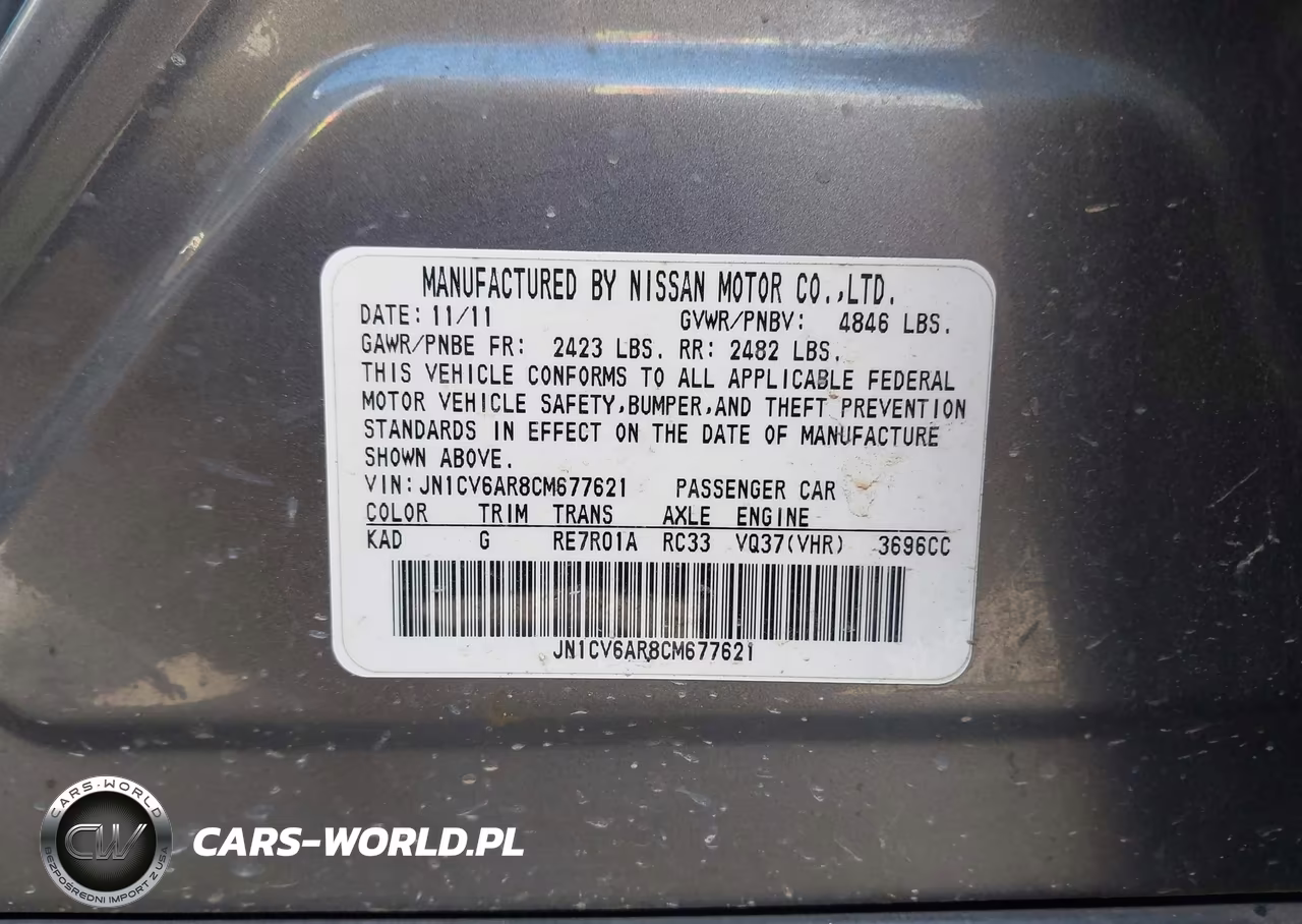 2012 Infiniti G37X VIN:JN1CV6AR8CM677621 - 9