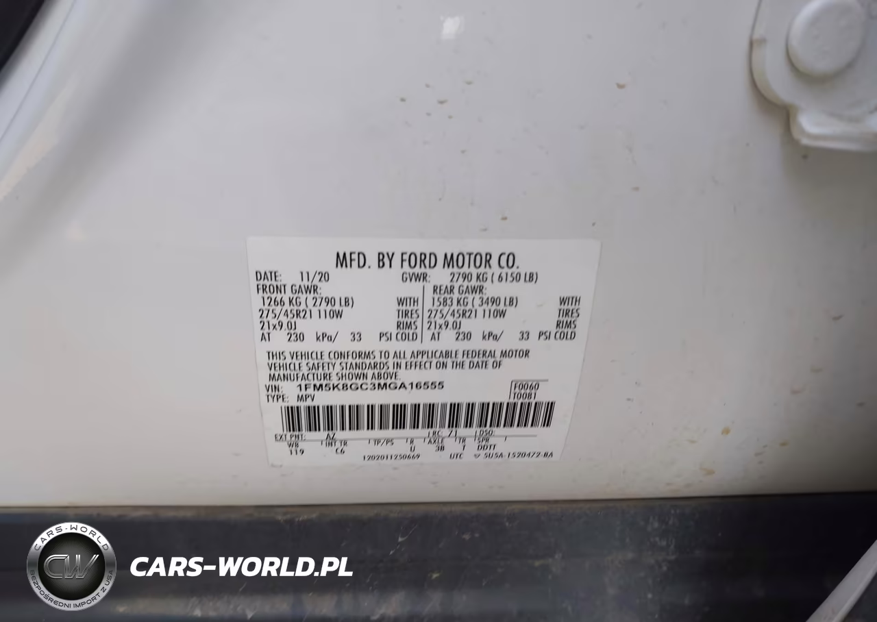 2021 Ford Explorer St VIN:1FM5K8GC3MGA16555 - 9