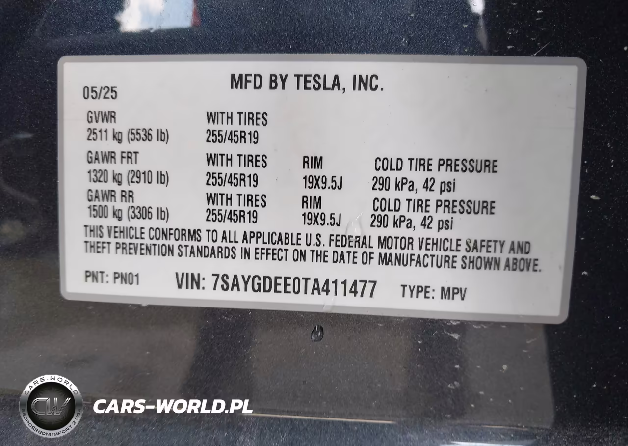 2026 Tesla Model Y VIN:7SAYGDEE0TA411477 - 9