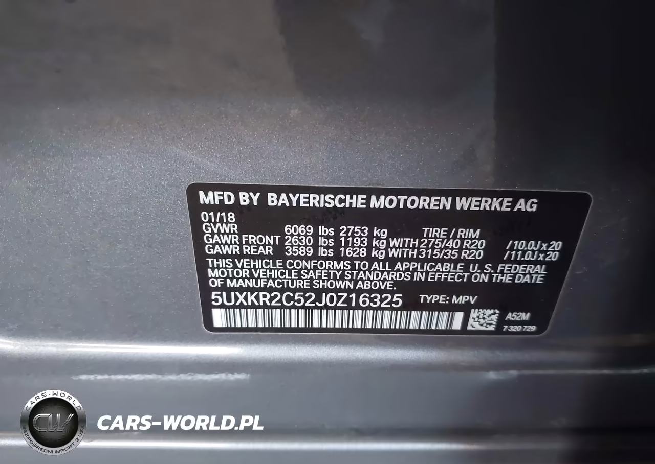 2018 BMW X5 Sdrive35I VIN:5UXKR2C52J0Z16325 - 9