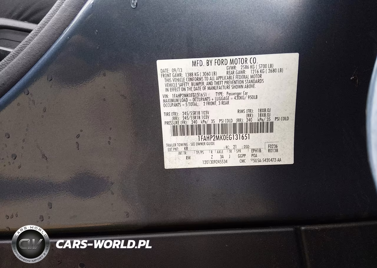 2014 Ford Police Interceptor VIN:1FAHP2MK0EG131651 - 9