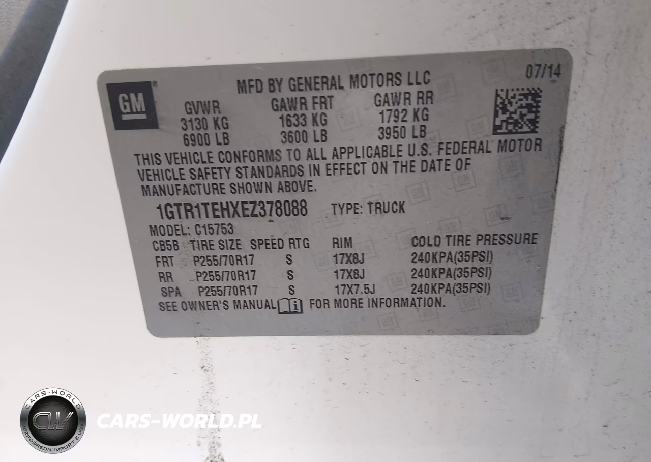 2014 GMC Sierra 1500 VIN:1GTR1TEHXEZ378088 - 9