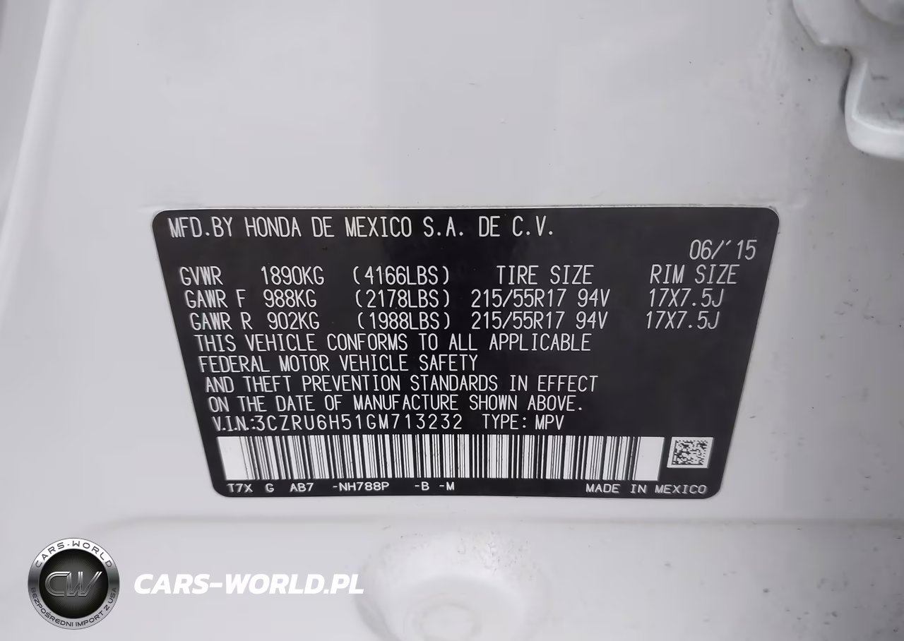 2016 Honda Hr-V Ex VIN:3CZRU6H51GM713232 - 9