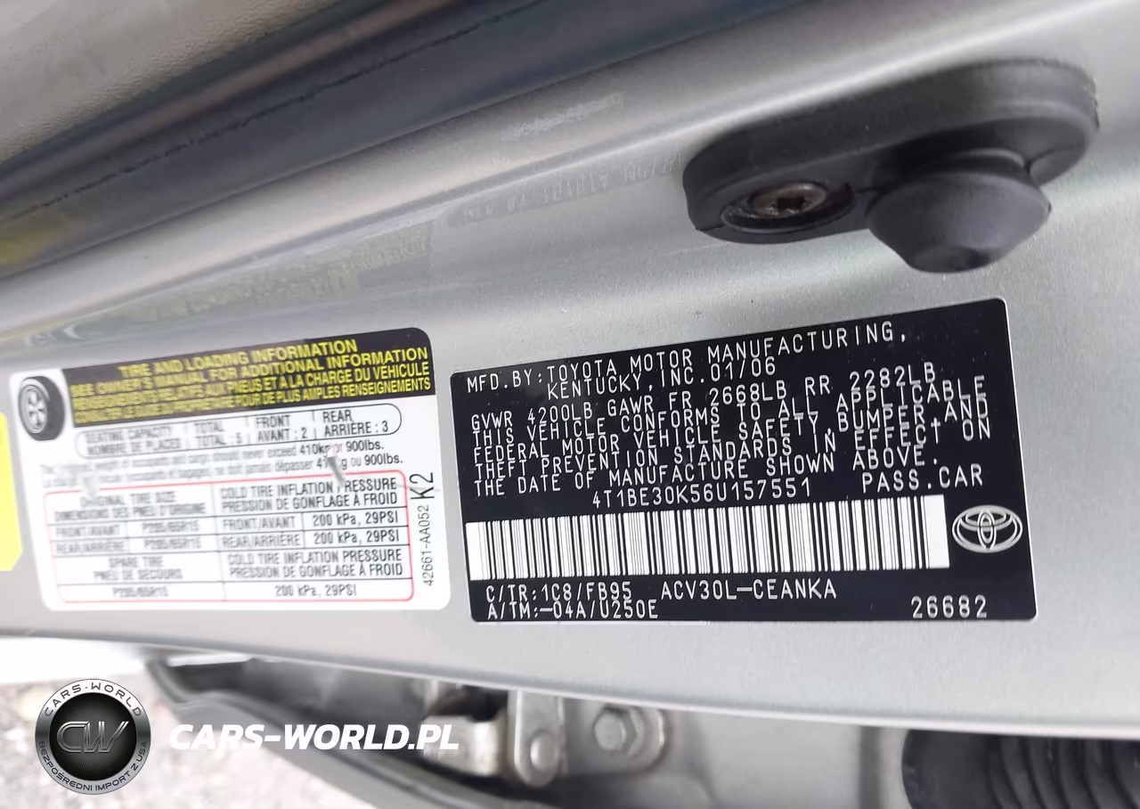 2006 Toyota Camry Le VIN:4T1BE30K56U157551 - 9