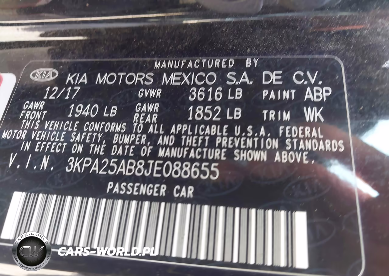 2018 Kia Rio Lx VIN:3KPA25AB8JE088655 - 9