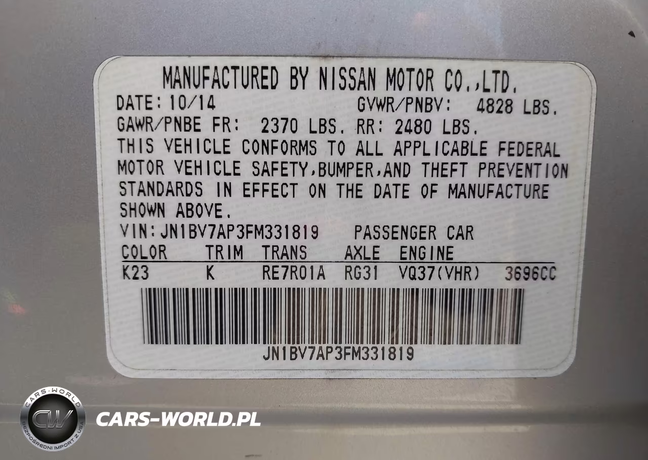 2015 Infiniti Q50 Premium VIN:JN1BV7AP3FM331819 - 9