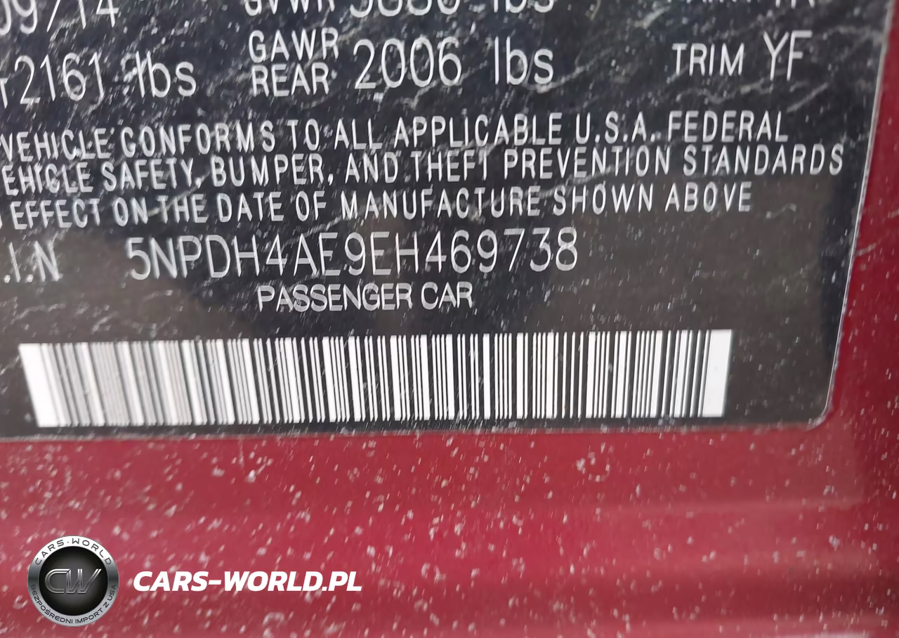 2014 Hyundai Elantra Se VIN:5NPDH4AE9EH469738 - 9
