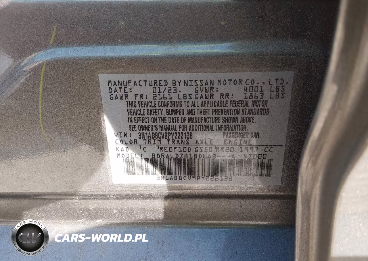 2023 Nissan Sentra Sv Xtronic Cvt VIN:3N1AB8CV9PY222138 - 9