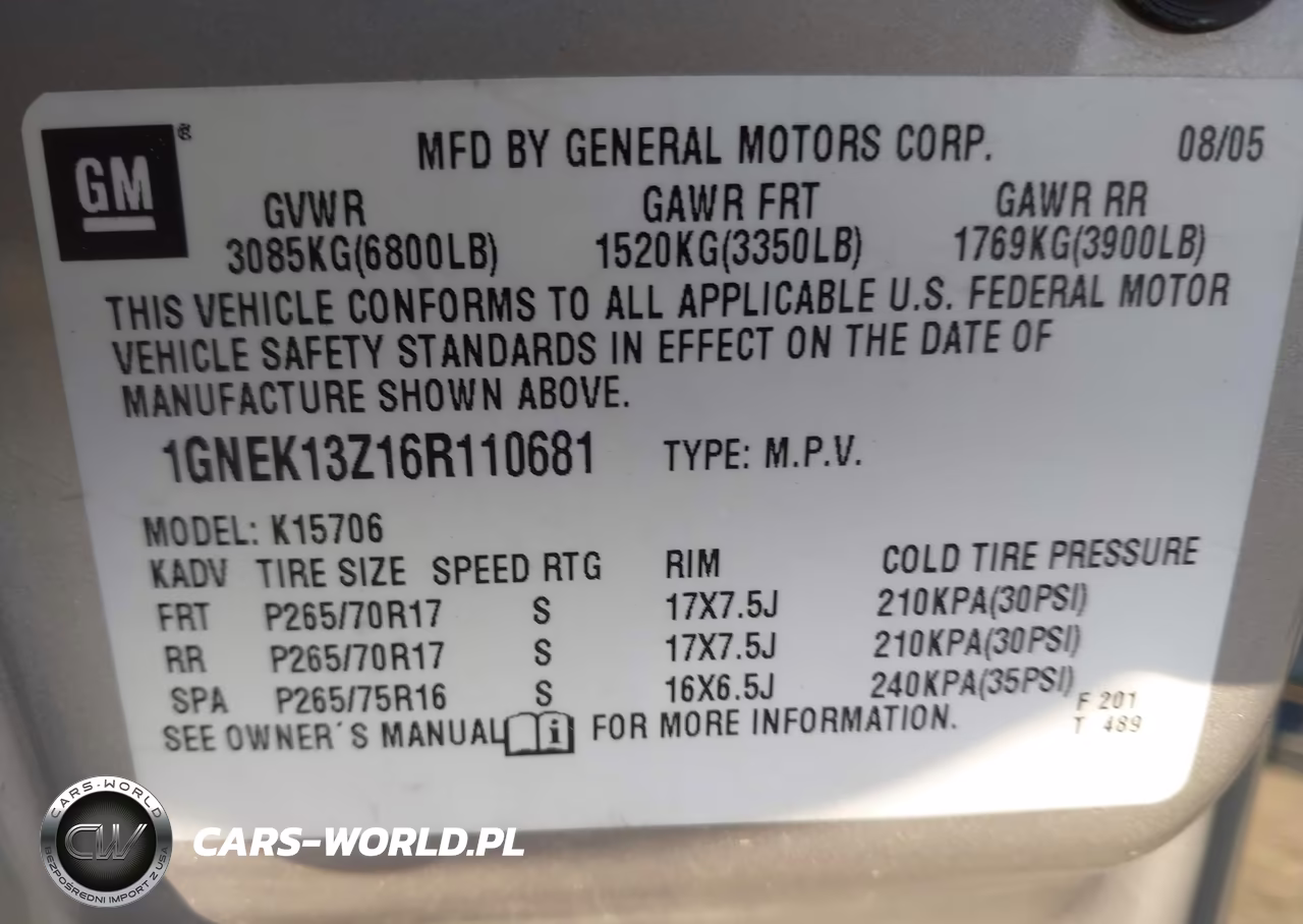 2006 Chevrolet Tahoe Z71 VIN:1GNEK13Z16R110681 - 9