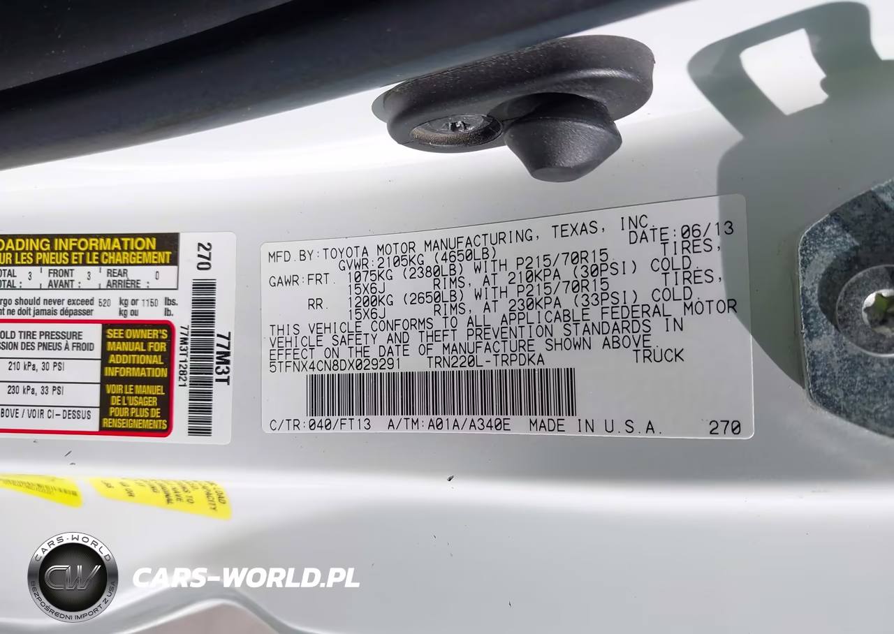 2013 Toyota Tacoma VIN:5TFNX4CN8DX029291 - 9