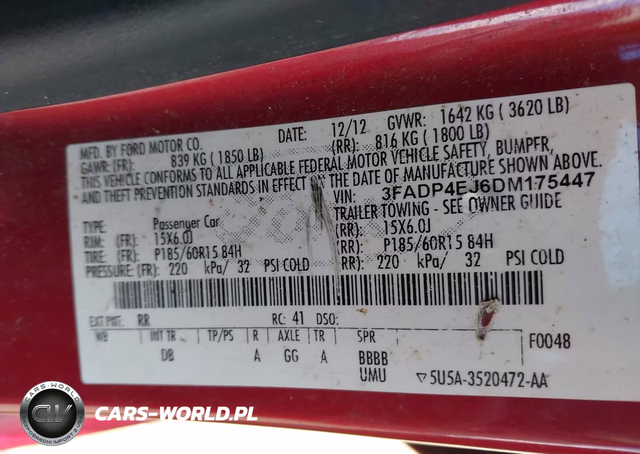 2013 Ford Fiesta Se VIN:3FADP4EJ6DM175447 - 9