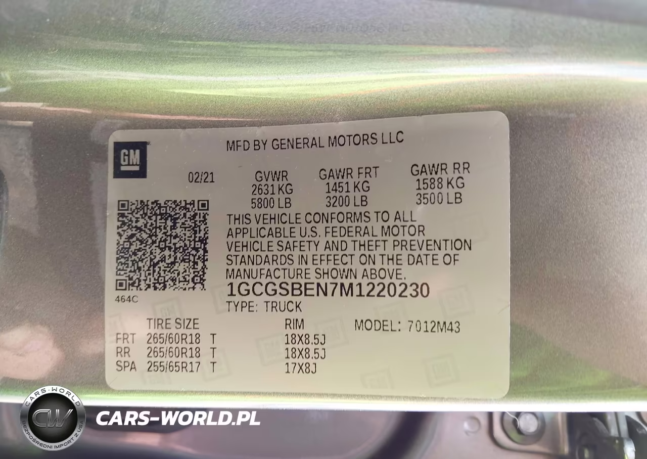 2021 Chevrolet Colorado 2Wd Short Box Wt VIN:1GCGSBEN7M1220230 - 9