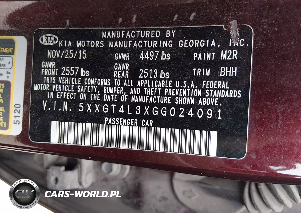 2016 Kia Optima Lx VIN:5XXGT4L3XGG024091 - 9