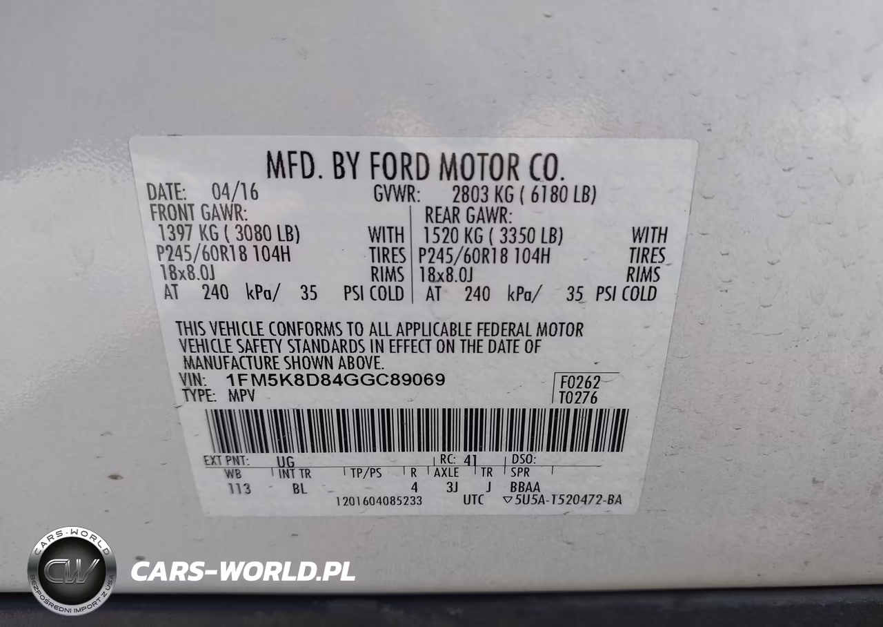 2016 Ford Explorer Xlt VIN:1FM5K8D84GGC89069 - 9