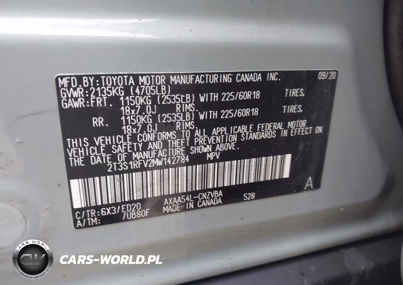 2021 Toyota Rav4 Trd Off-Road VIN:2T3S1RFV2MW142784 - 9