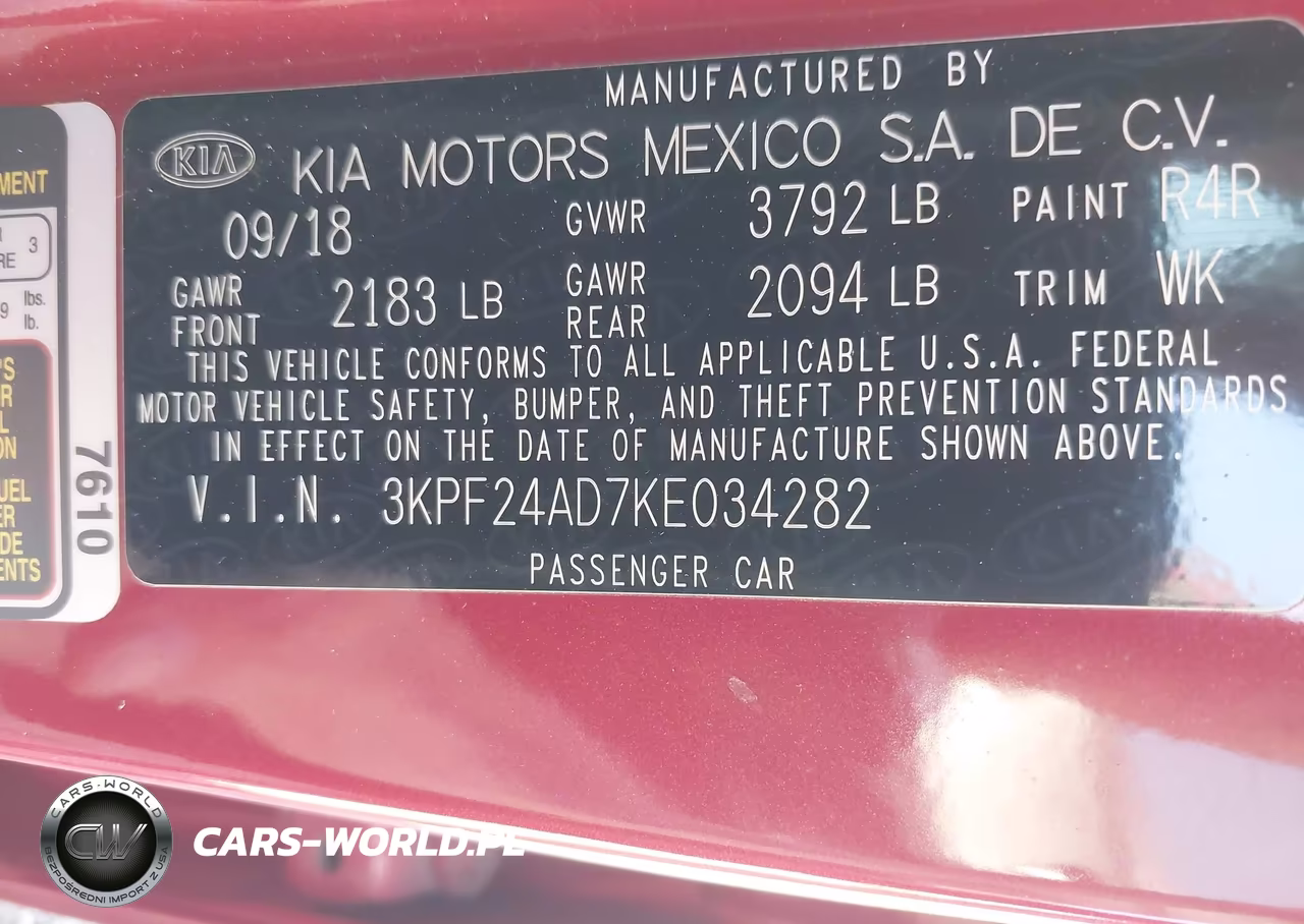 2019 Kia Forte Lxs VIN:3KPF24AD7KE034282 - 9
