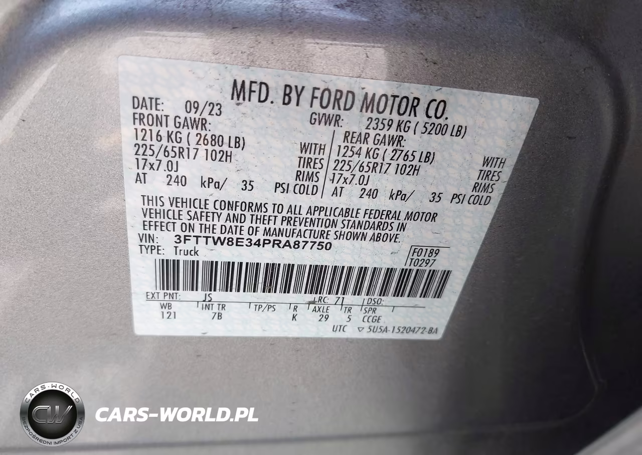 2023 Ford Maverick Xlt VIN:3FTTW8E34PRA87750 - 9