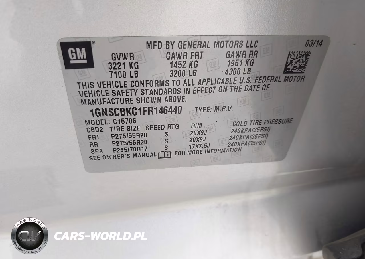 2015 Chevrolet Tahoe Lt VIN:1GNSCBKC1FR146440 - 9