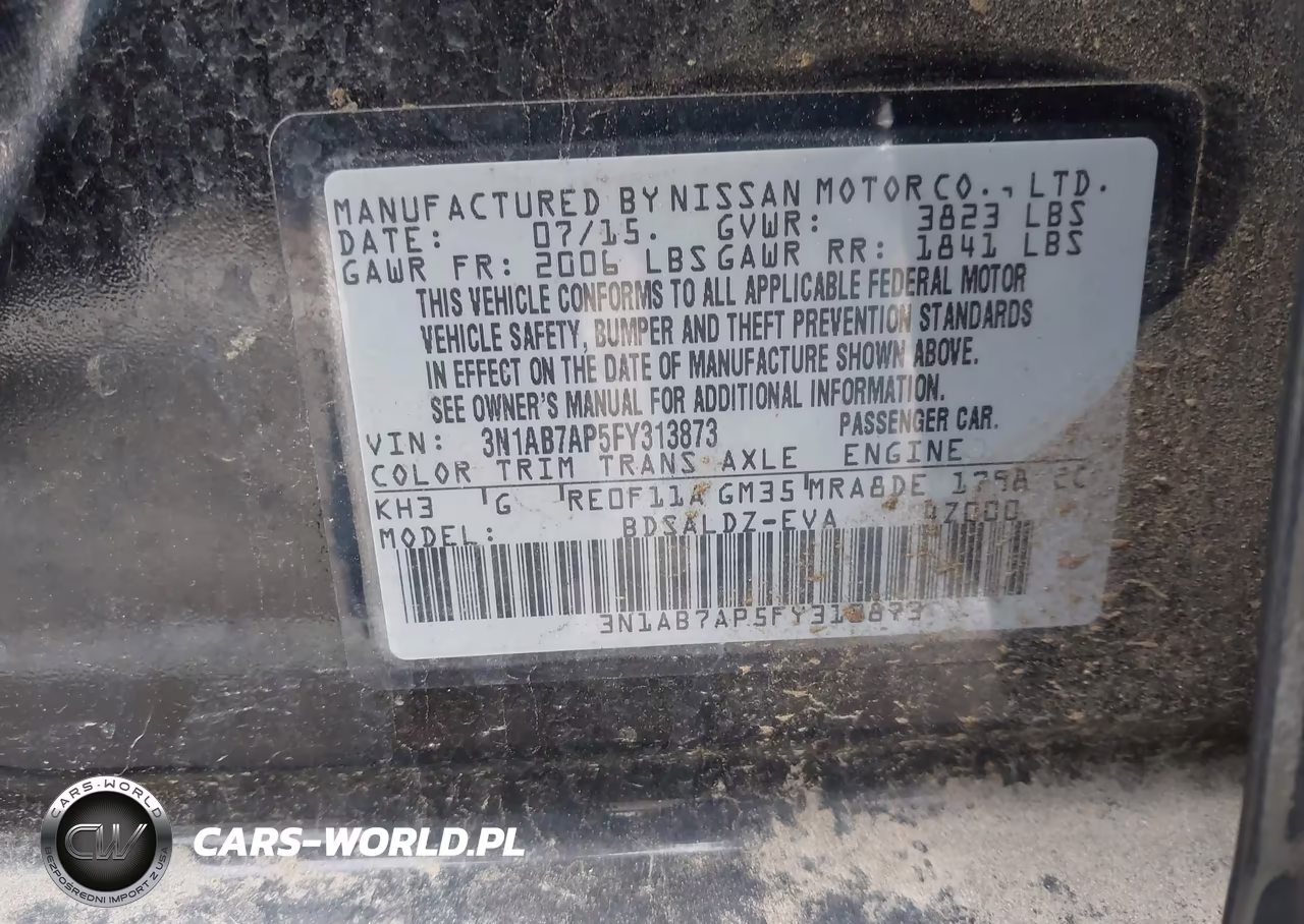 2015 Nissan Sentra Fe+ S-S-Sl-Sr-Sv VIN:3N1AB7AP5FY313873 - 9