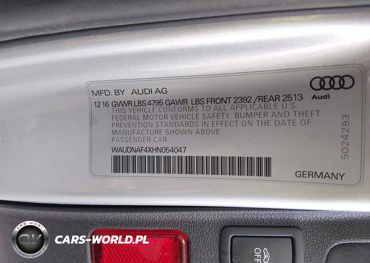 2017 Audi A4 2.0T Season Of Audi Premium VIN:WAUDNAF4XHN054047 - 9