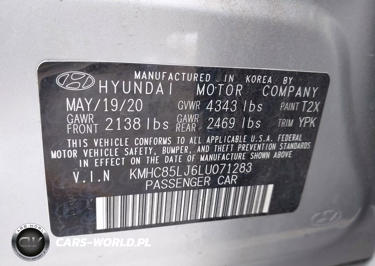 2020 Hyundai Ioniq Electric Limited VIN:KMHC85LJ6LU071283 - 9
