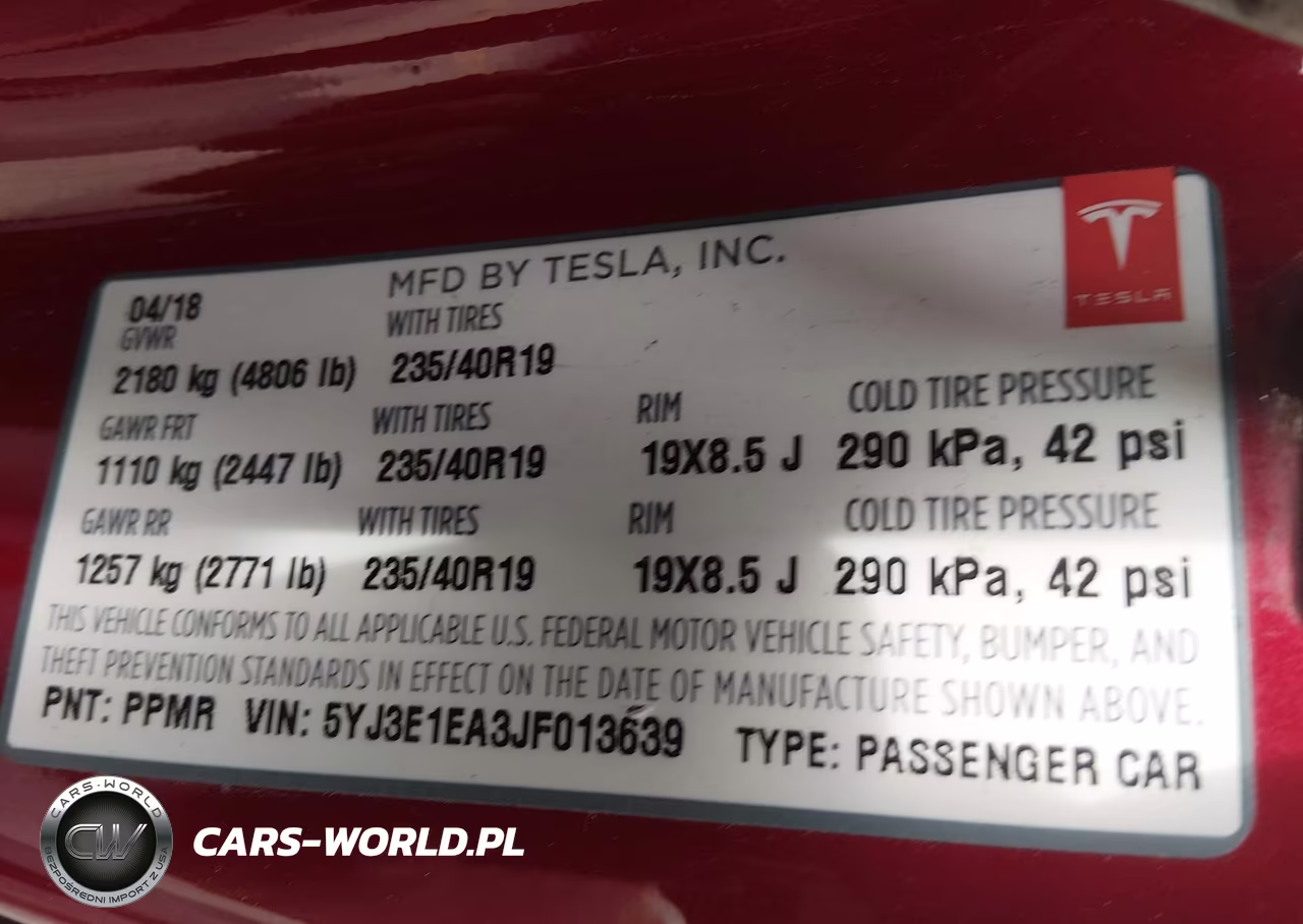 2018 Tesla Model 3 Long Range-Mid Range VIN:5YJ3E1EA3JF013639 - 9