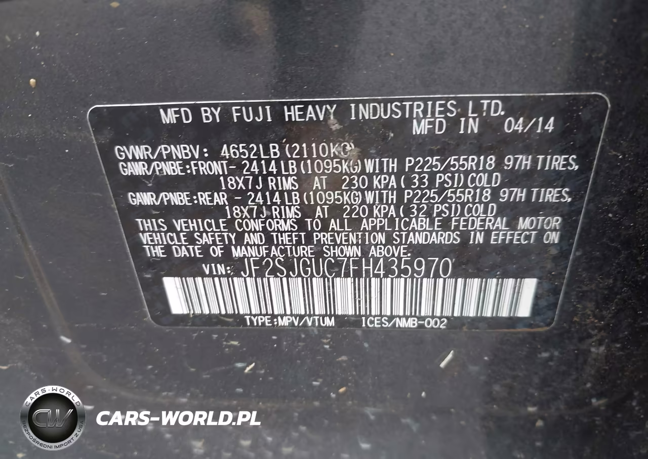 2015 Subaru Forester 2.0Xt Touring VIN:JF2SJGUC7FH435970 - 9
