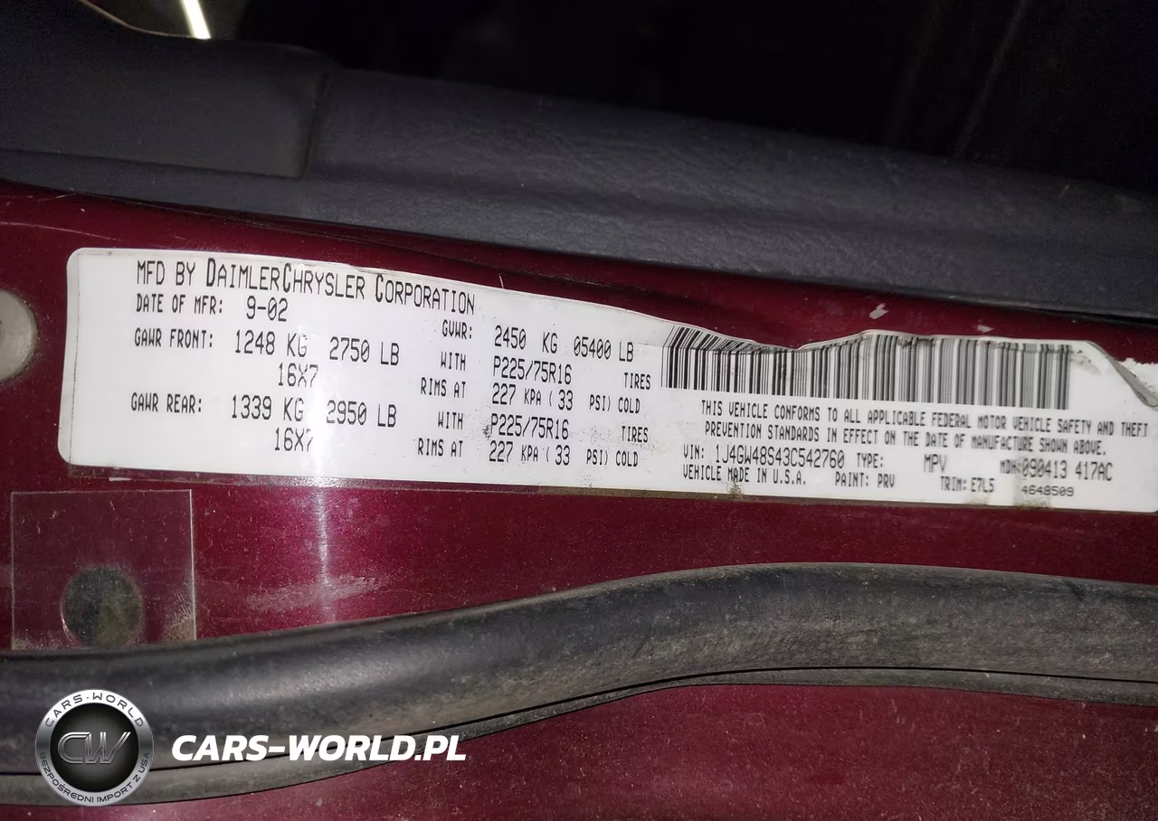 2003 Jeep Grand Cherokee Laredo VIN:1J4GW48S43C542760 - 9