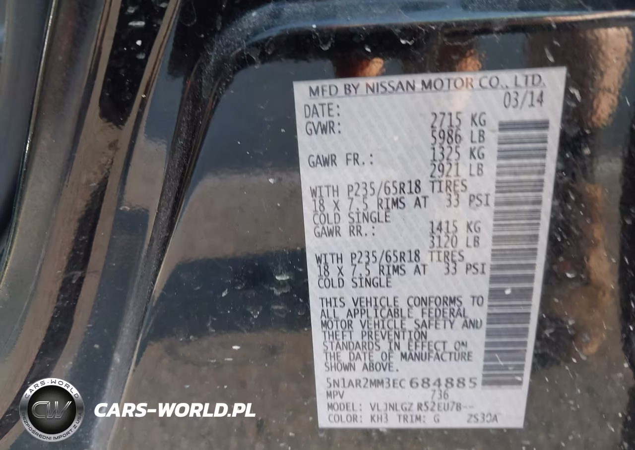 2014 Nissan Pathfinder Sl VIN:5N1AR2MM3EC684885 - 9