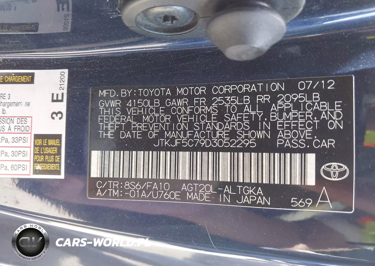 2013 Scion Tc VIN:JTKJF5C79D3052295 - 9