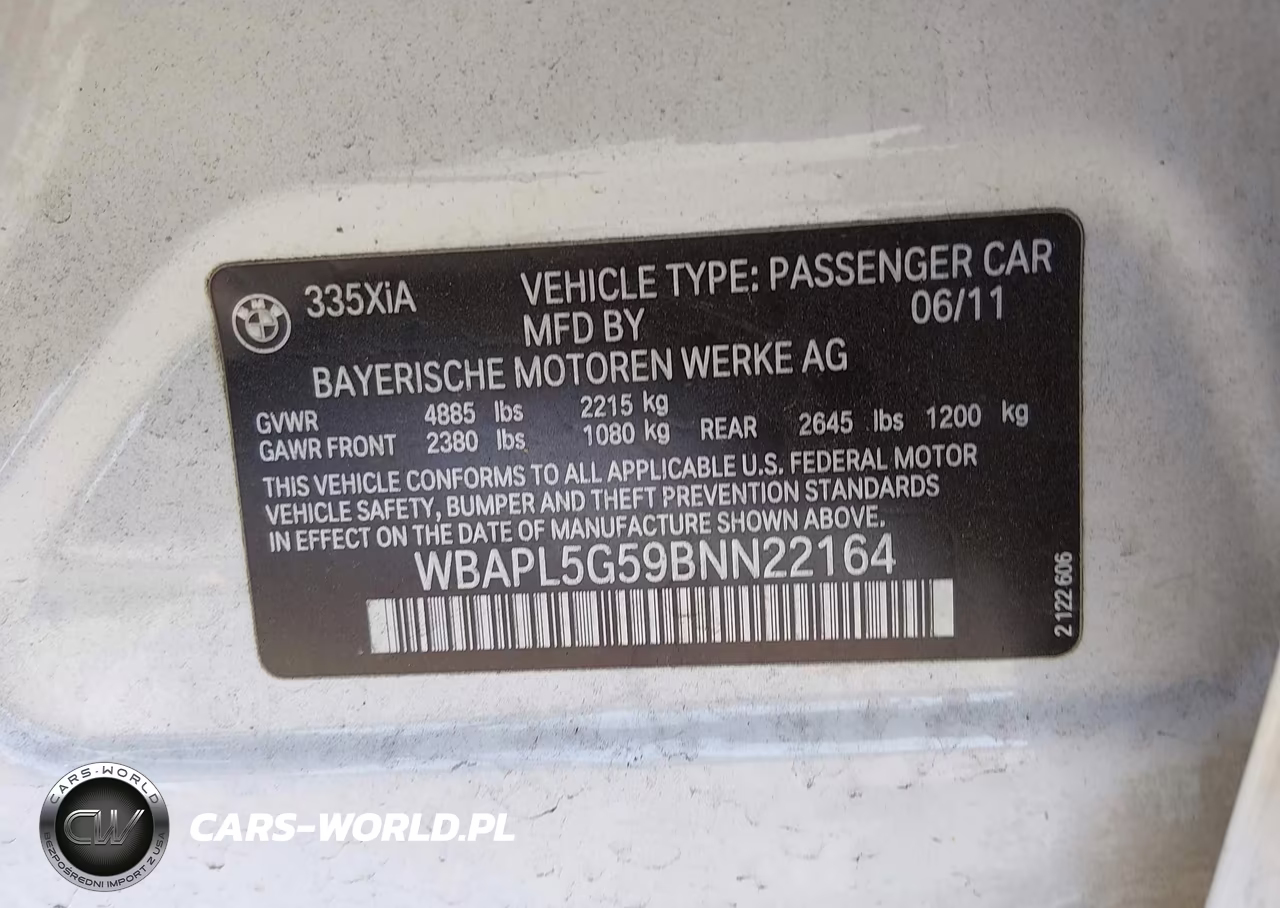 2011 BMW 335I xDrive VIN:WBAPL5G59BNN22164 - 9