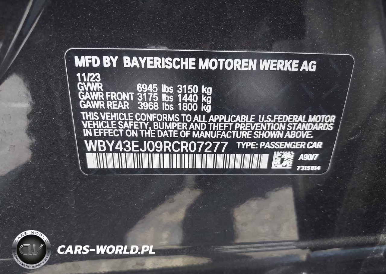 2024 BMW I7 Edrive50 VIN:WBY43EJ09RCR07277 - 9