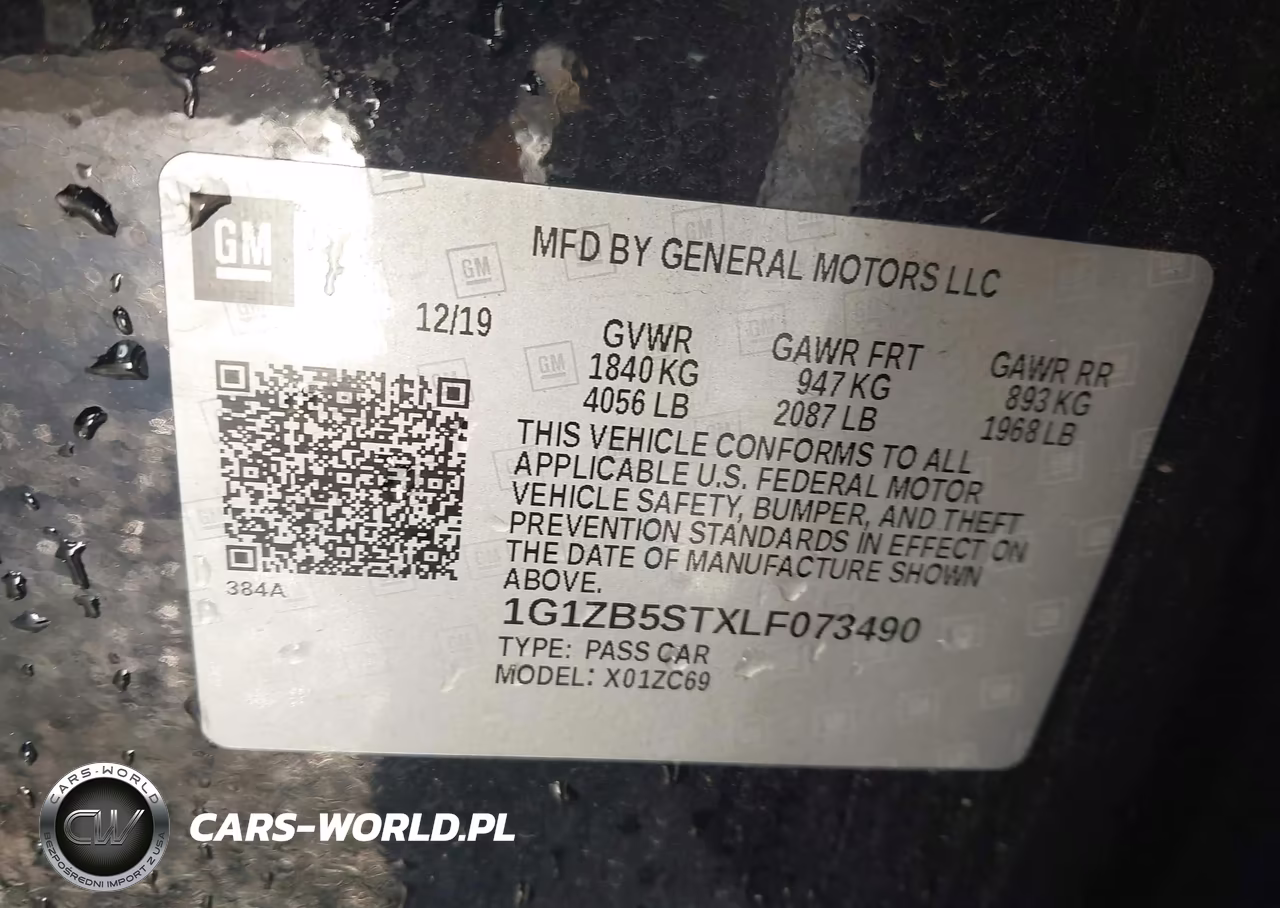2020 Chevrolet Malibu Fwd Ls VIN:1G1ZB5STXLF073490 - 9