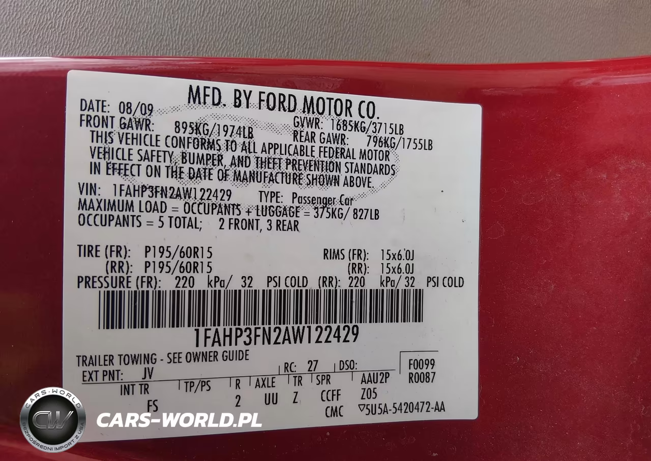 2010 Ford Focus Se VIN:1FAHP3FN2AW122429 - 9
