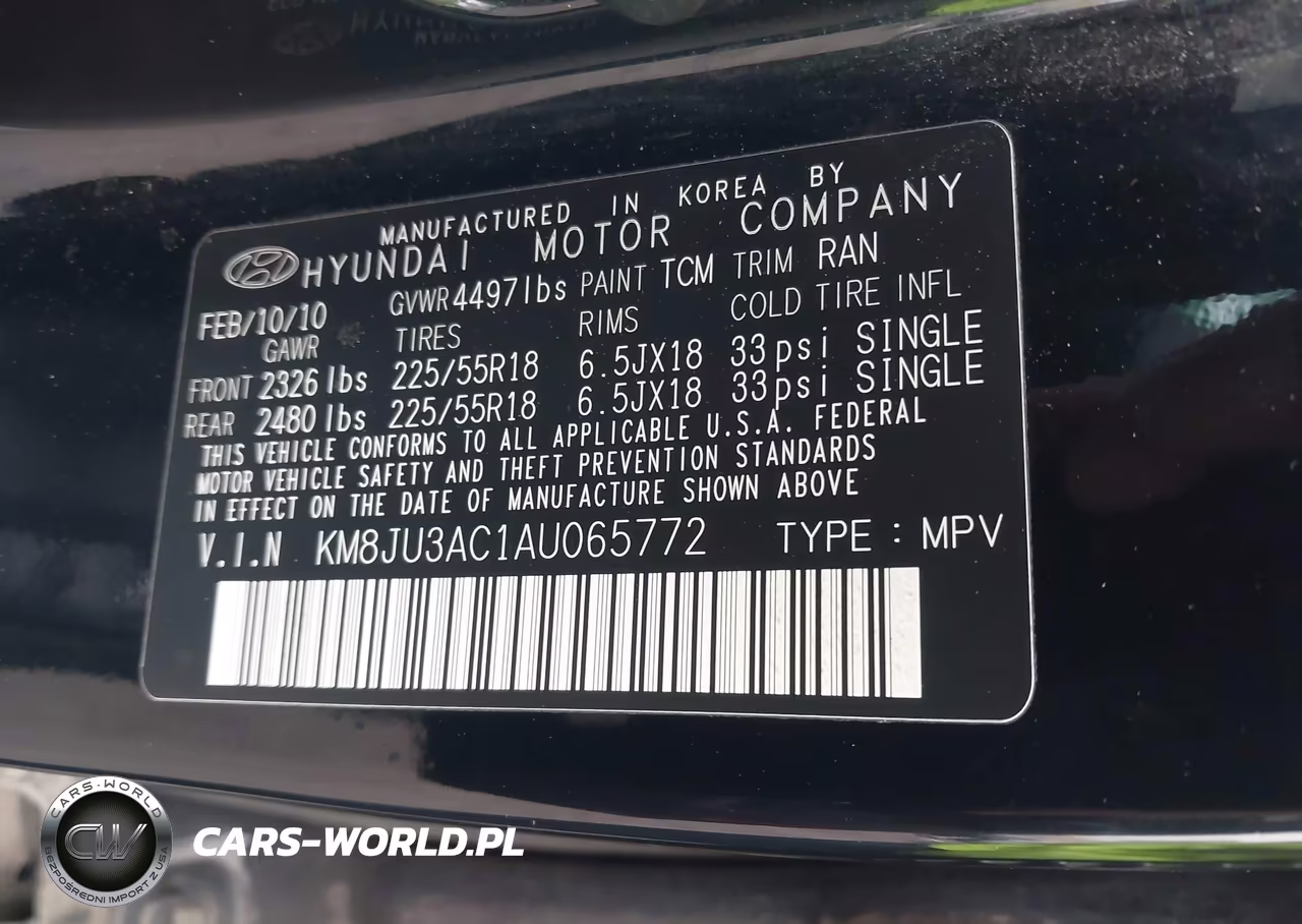 2010 Hyundai Tucson Limited VIN:KM8JU3AC1AU065772 - 9